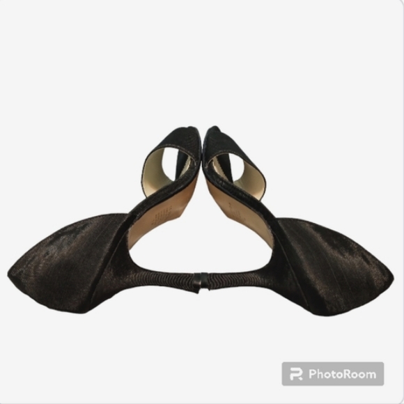 Chadwick's Leather Outsole, Fabric Upper, Open Toe, Black Heels. Size 7M - Picture 5 of 11